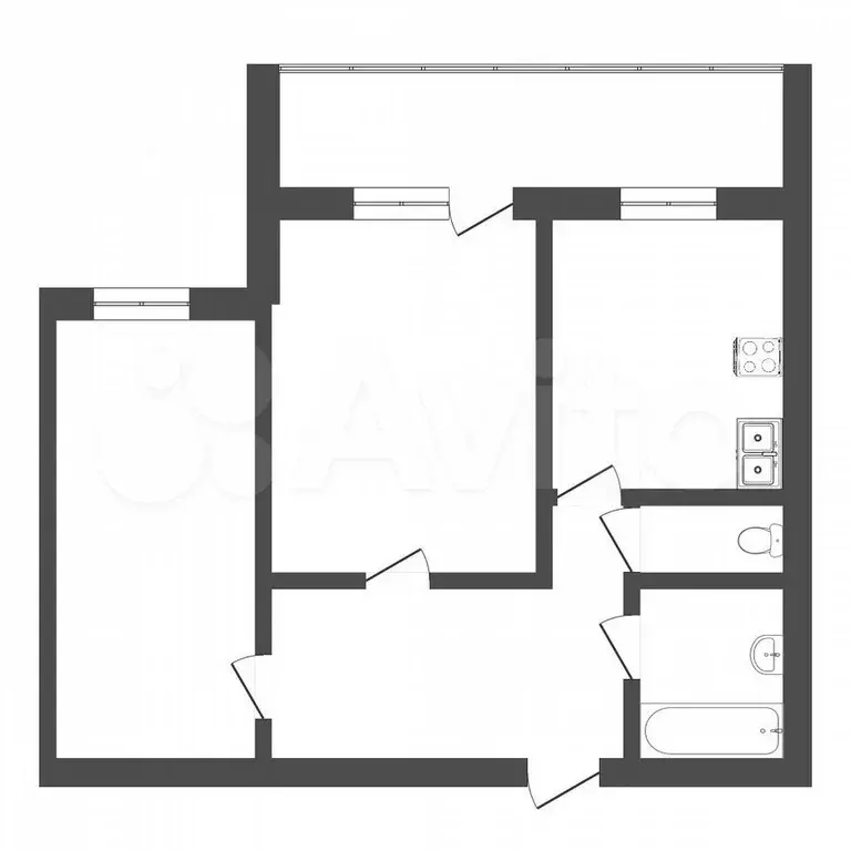 2-к. квартира, 49,3 м, 3/9 эт. - Фото 0