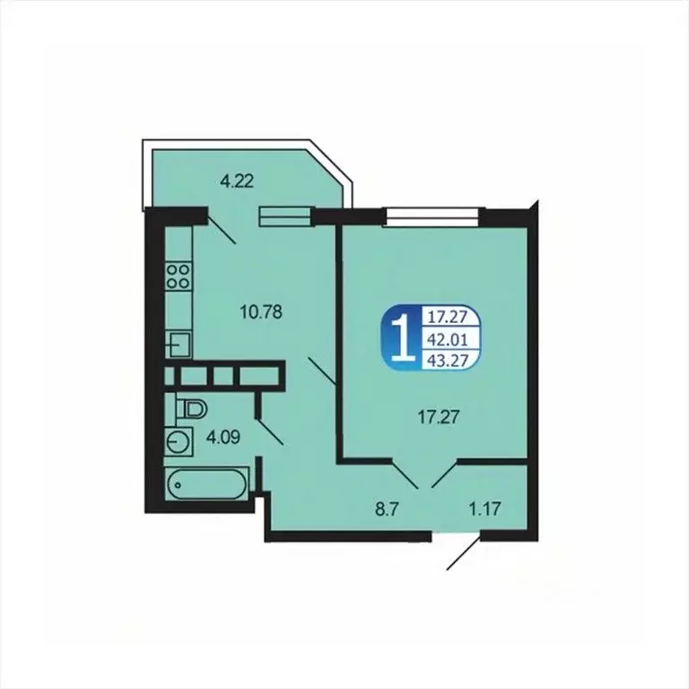 1-к кв. Московская область, Рузский муниципальный округ, Тучково пгт ... - Фото 1