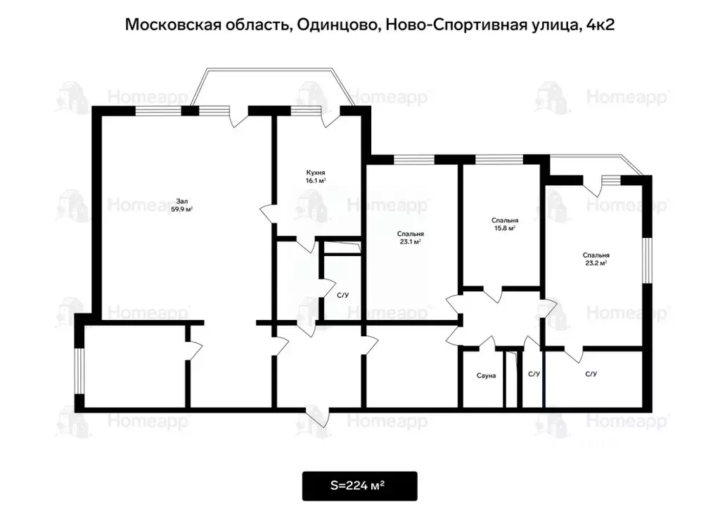 5-к кв. Московская область, Одинцово Новоспортивная ул., 4к2 (230.6 м) - Фото 2