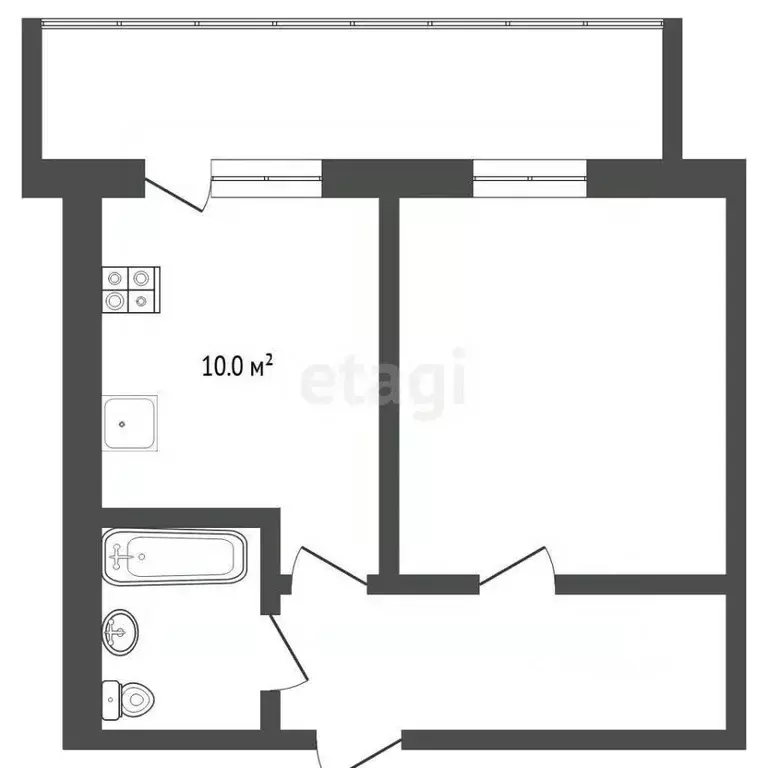 1-к кв. Тюменская область, Тюмень Солнечный проезд, 7 (35.0 м) - Фото 2
