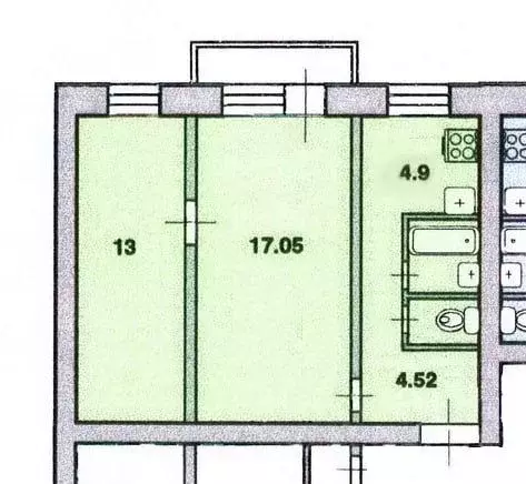 2-к кв. Ленинградская область, Гатчина ул. Урицкого, 21 (44.5 м) - Фото 1