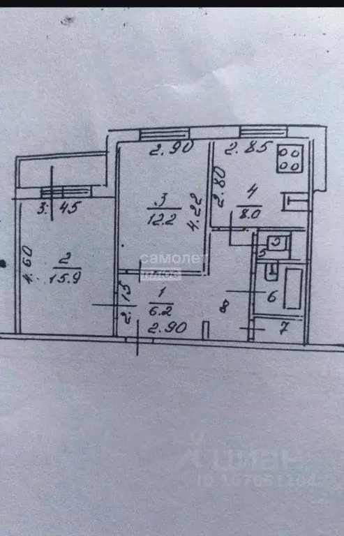 2-к кв. Липецкая область, Липецк ул. Валентины Терешковой, 29А (53.0 ... - Фото 2