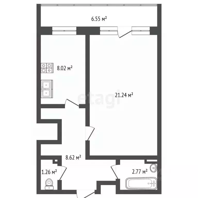 1-к кв. Москва Измайловский бул., 18 (43.0 м) - Фото 2