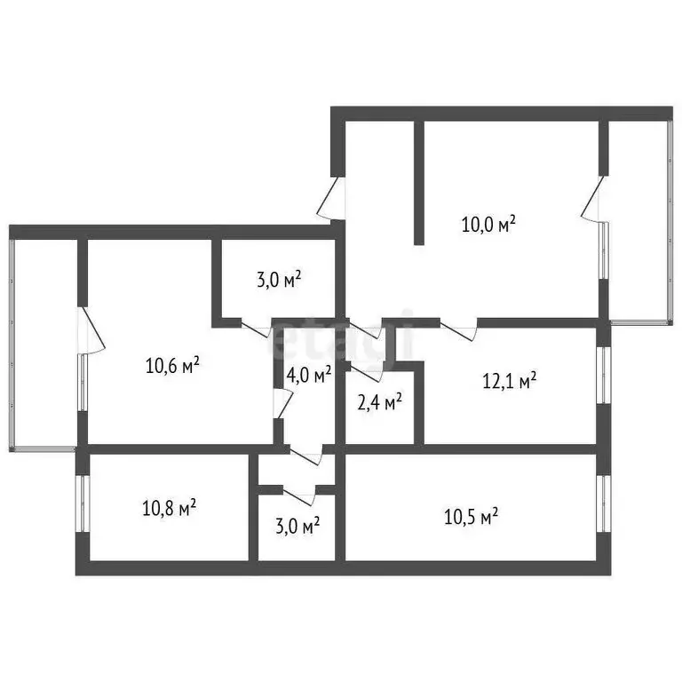 4-комнатная квартира: Чебаркуль, улица Карпенко, 4В (95.9 м) - Фото 1