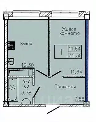 1-к кв. Ставропольский край, Пятигорск  (35.88 м) - Фото 1