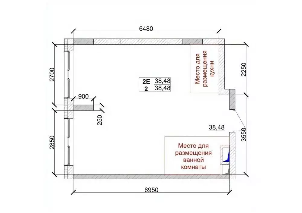 2-к кв. Кемеровская область, Кемерово ул. Дружбы, 9 (38.48 м) - Фото 0