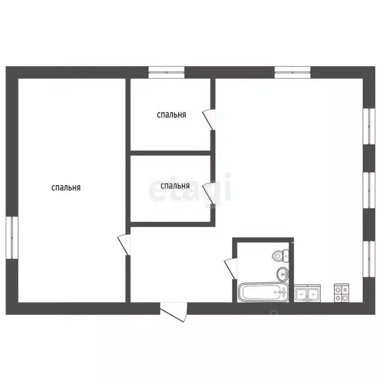 Дом в Пермский край, Чернушка Депутатская ул., 8 (48 м) - Фото 1