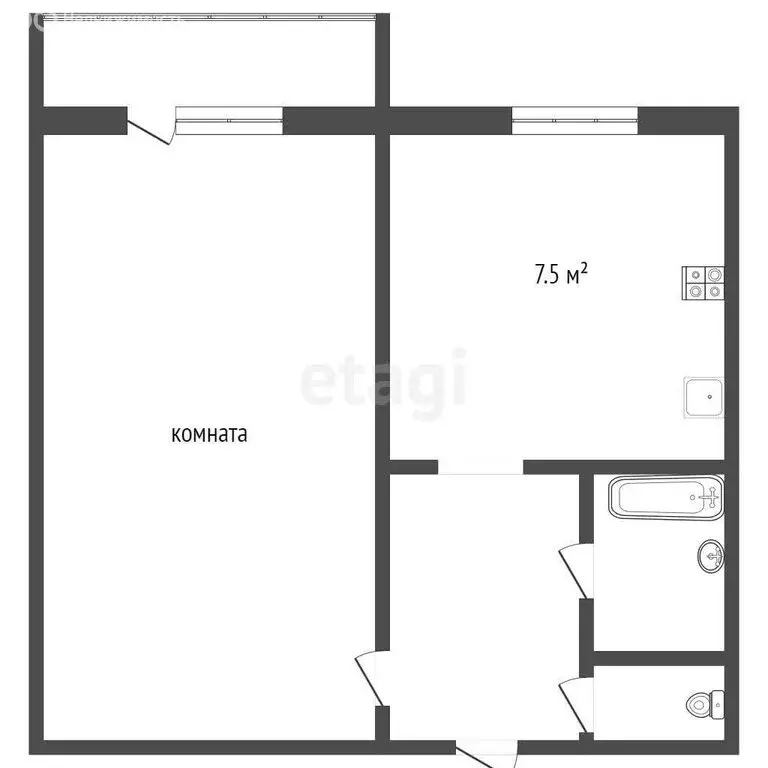1-комнатная квартира: Оренбург, Новая улица, 8 (33.3 м) - Фото 0