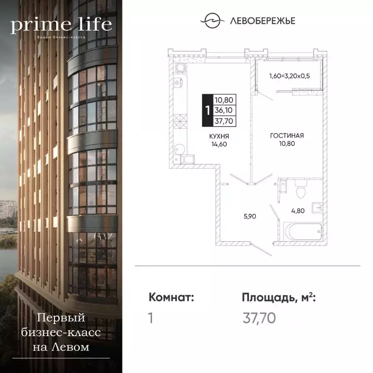 1-к кв. Ростовская область, Ростов-на-Дону Левобережье жилой комплекс ... - Фото 0