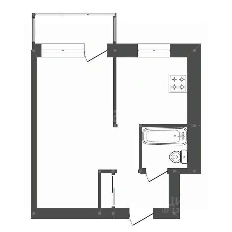 1-к кв. Амурская область, Белогорск ул. Кирова, 83 (30.1 м) - Фото 1
