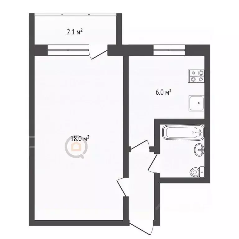 1-к кв. Севастополь ул. Истомина, 31 (29.8 м) - Фото 2