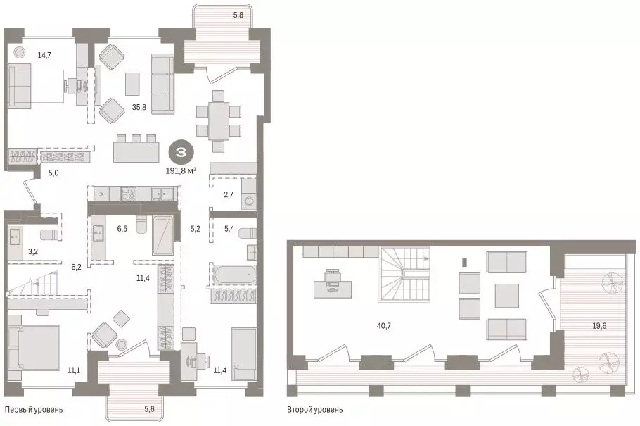 3-комнатная квартира: Новосибирск, Зыряновская улица, 53с (191.78 м) - Фото 2