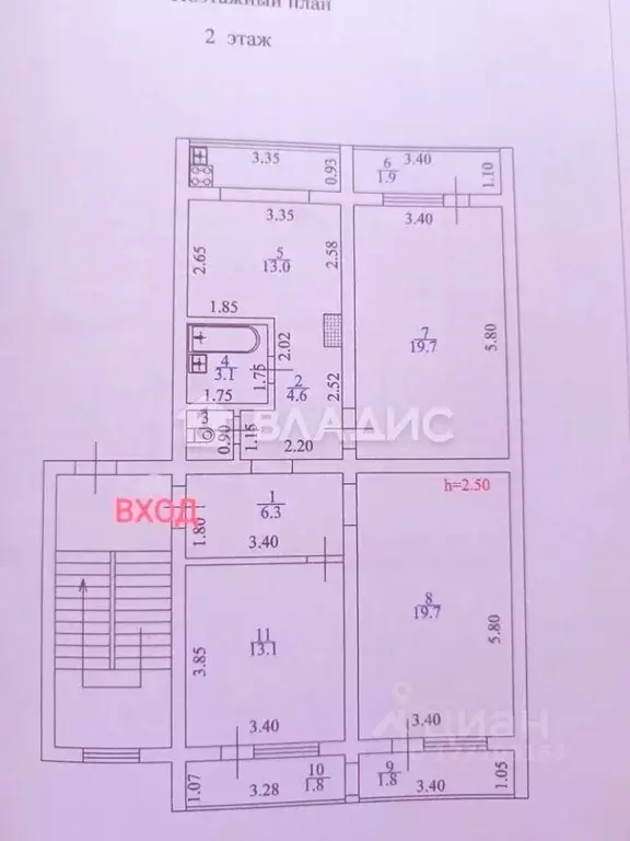 3-к кв. Краснодарский край, Ейск Красная ул., 43/2 (86.0 м) - Фото 2