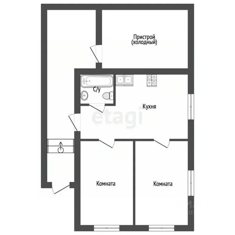 Дом в Владимирская область, Меленки ул. Чкалова, 87 (44 м) - Фото 1