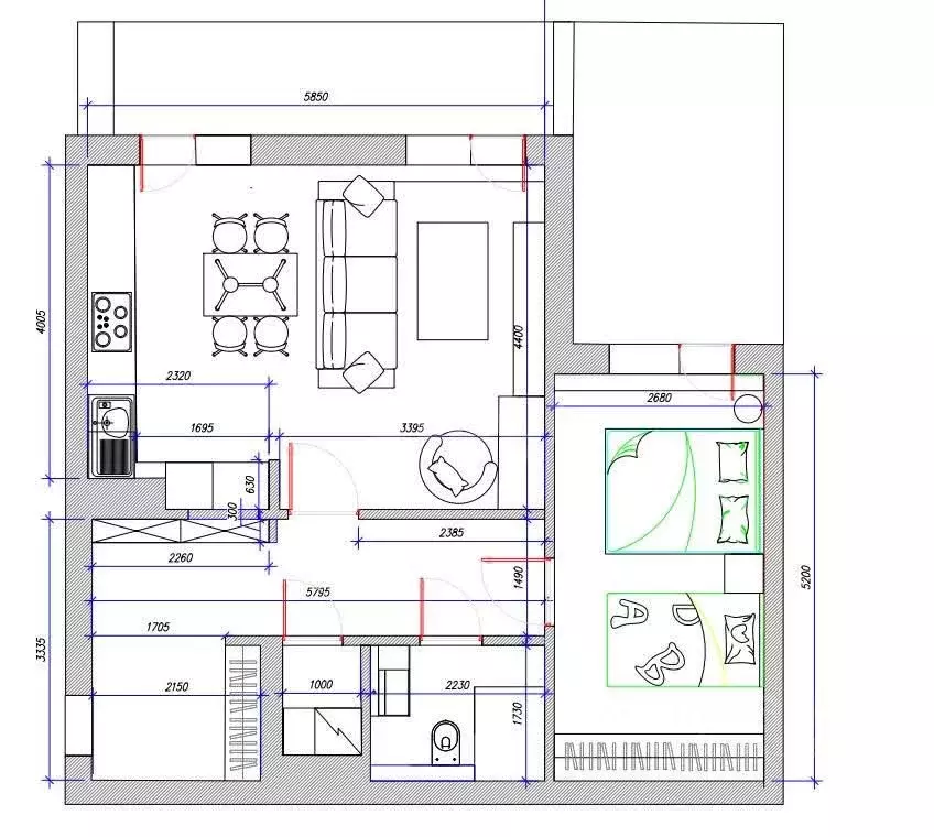 2-к кв. Татарстан, Казань Приволжская ул., 210с5 (56.4 м) - Фото 2
