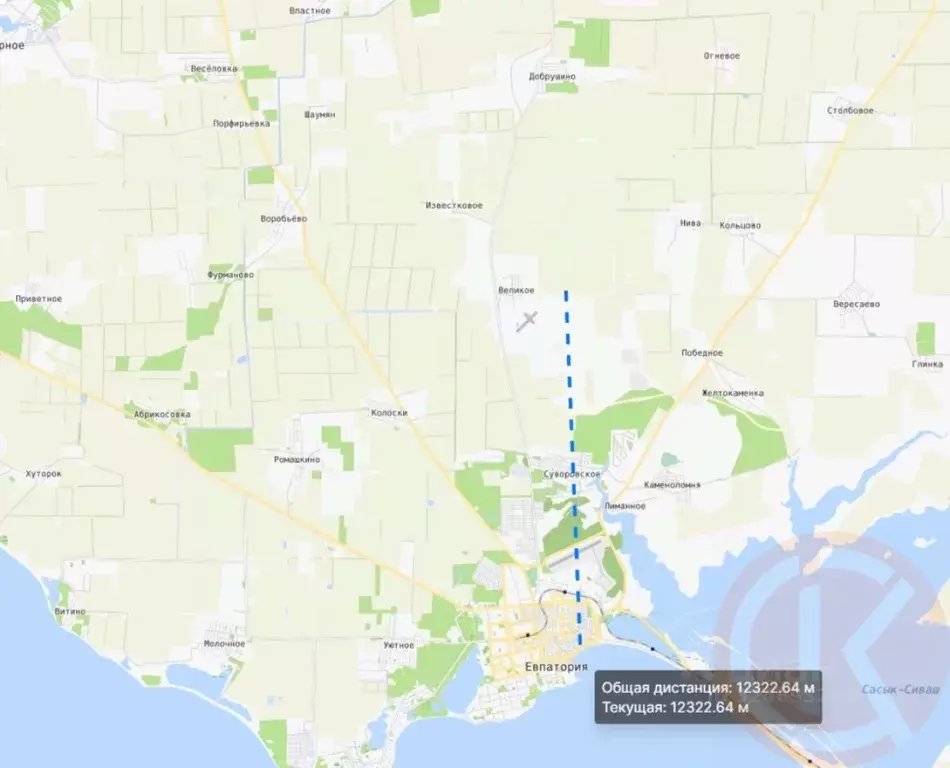 Участок в Крым, Сакский район, с. Суворовское  (3.05 сот.) - Фото 1