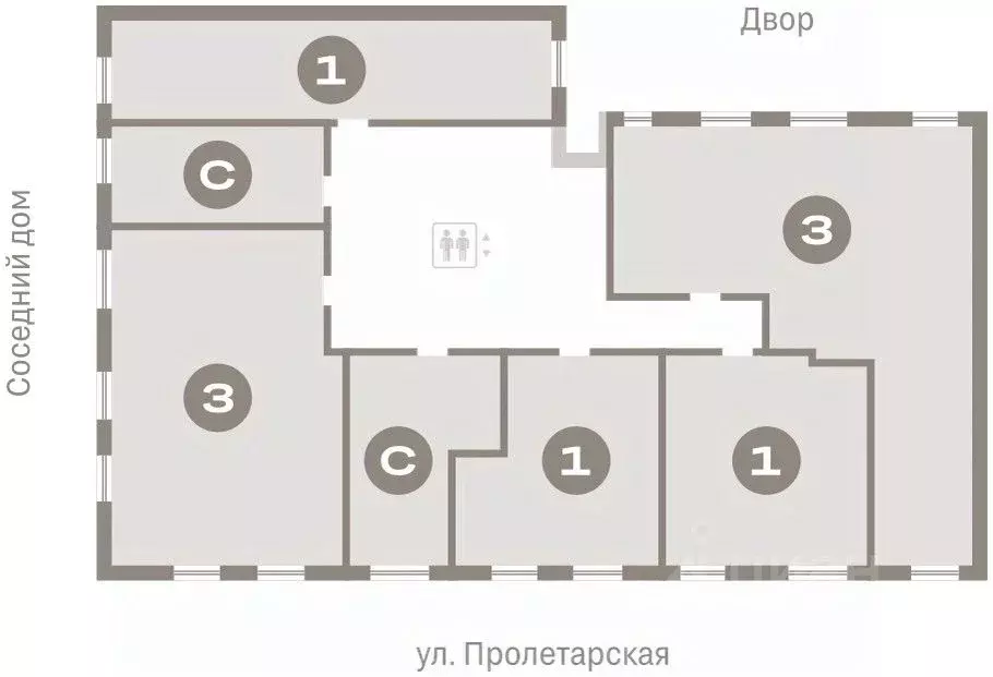 3-к кв. Курганская область, Курган Центральный жилрайон, Дом Кино ... - Фото 1