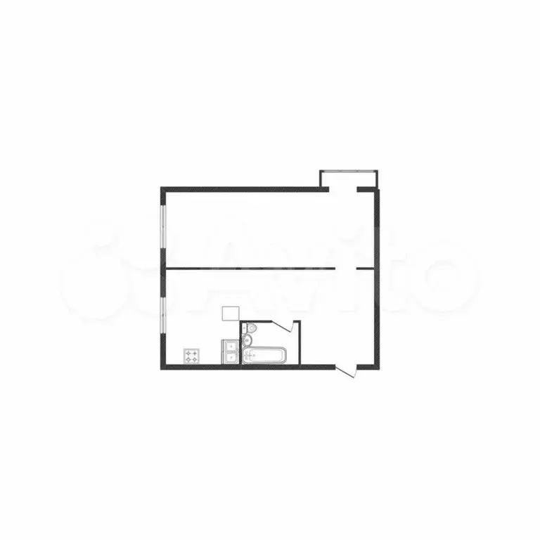1-к. квартира, 35,8 м, 4/9 эт. - Фото 0
