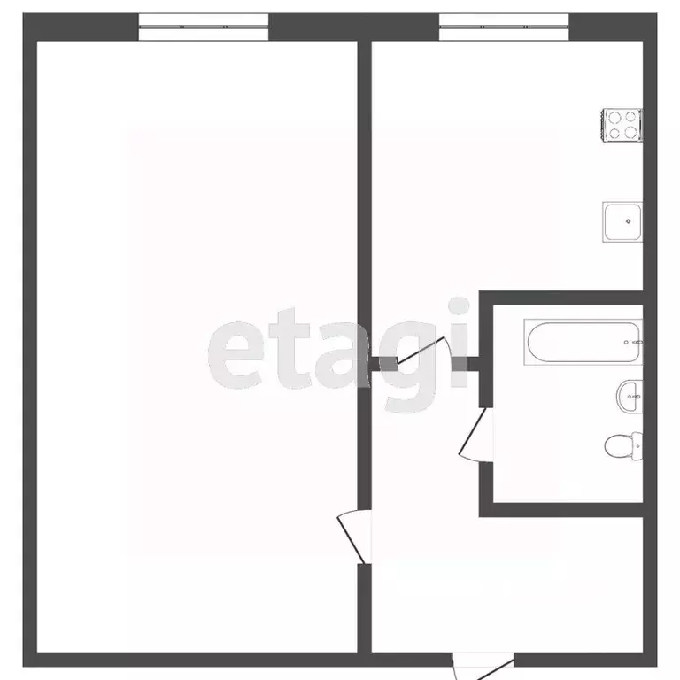 1-к кв. Тюменская область, Тюмень ул. Белинского, 6А (28.7 м) - Фото 2