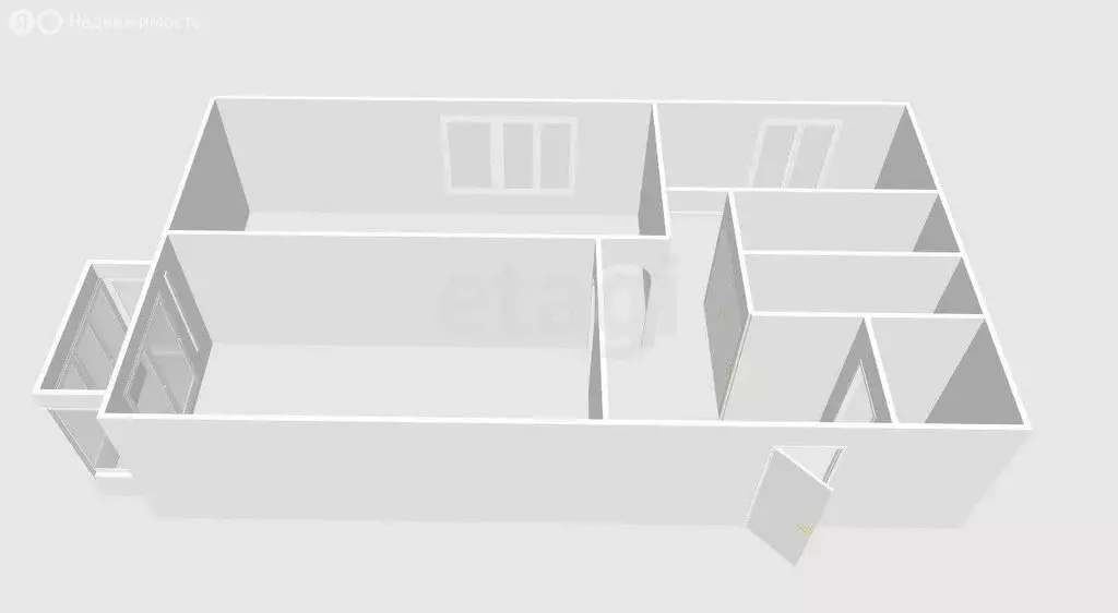 2-комнатная квартира: Анива, улица Кирова, 25 (43 м) - Фото 1