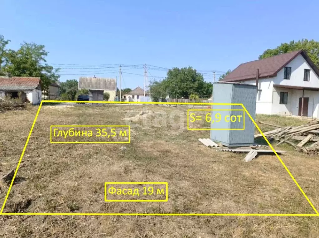 Участок в Краснодарский край, Анапа муниципальный округ, Гостагаевская ... - Фото 1