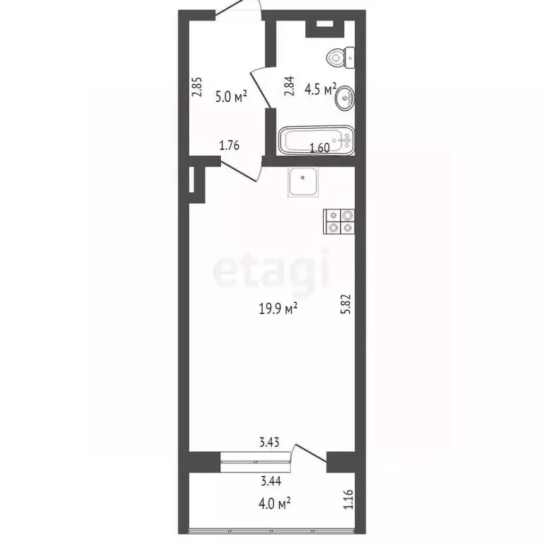 Студия Саха (Якутия), Якутск Воинская ул., 9/3 (29.1 м) - Фото 2