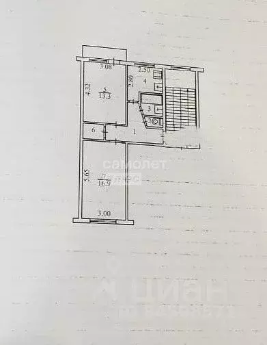 2-к кв. Калужская область, Калуга ул. Гурьянова, 37 (47.4 м) - Фото 2