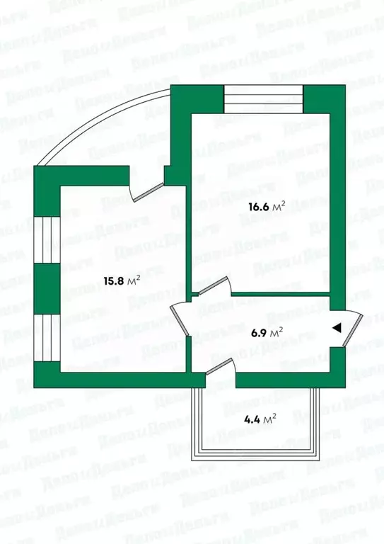 1-к кв. Кировская область, Киров Профсоюзная ул., 50 (43.7 м) - Фото 2