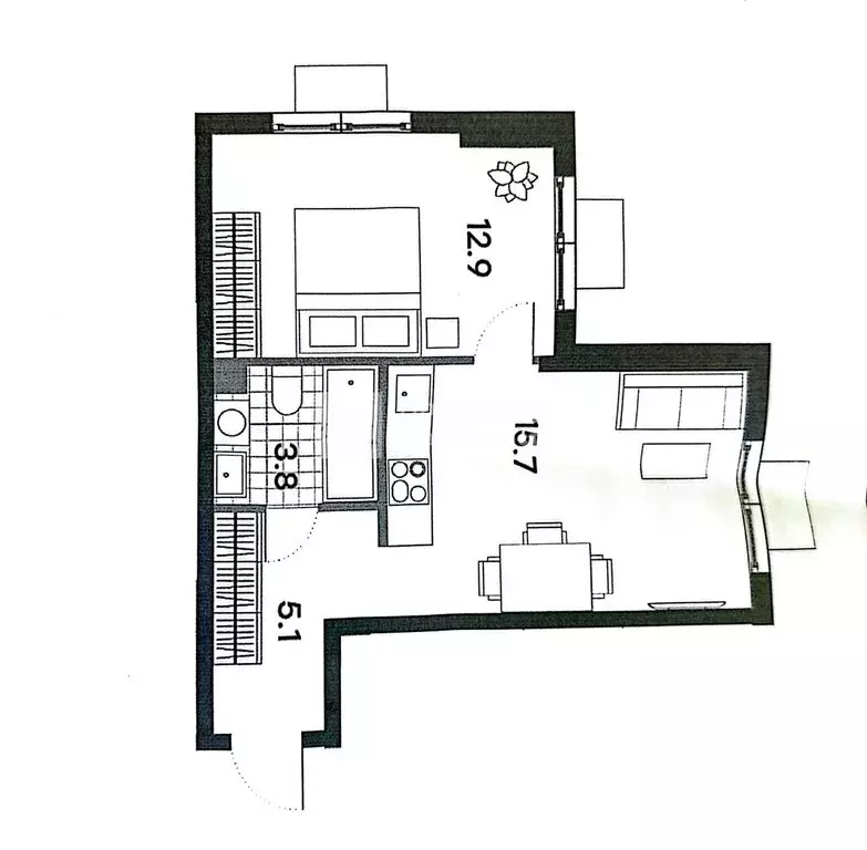 1-комнатная квартира: Москва, улица Красного Маяка, 26к4 (38 м) - Фото 0