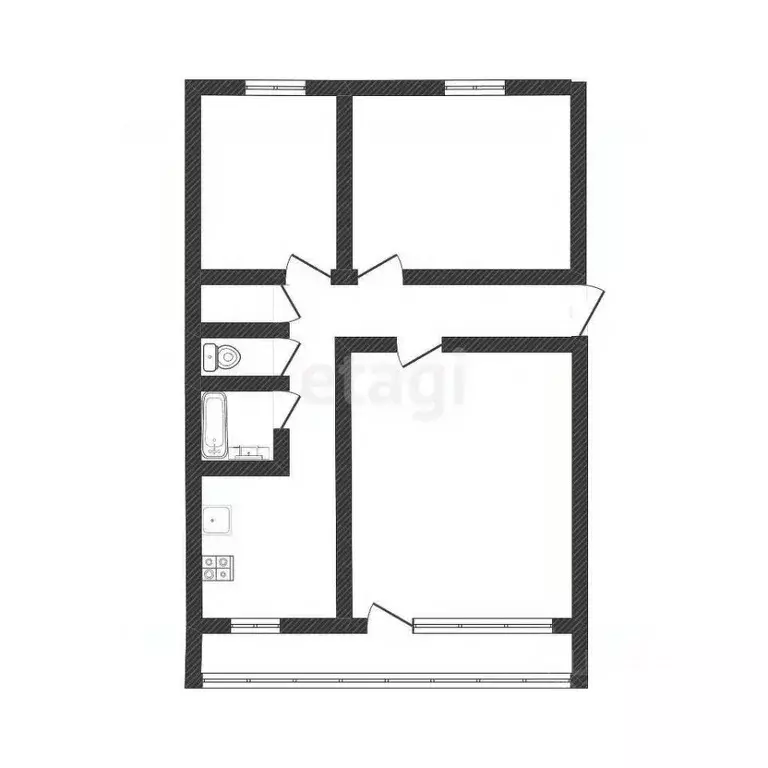 3-к кв. Костромская область, Нерехта ул. Смирнова, 20 (62.0 м) - Фото 1