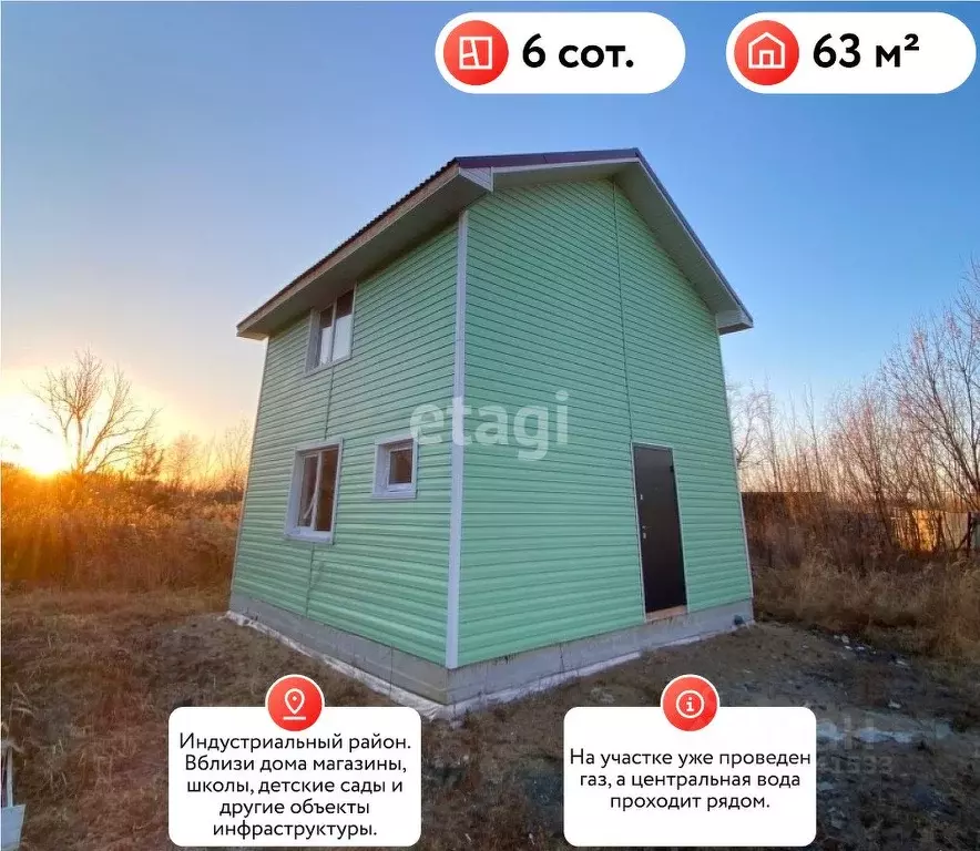 Дом в Хабаровский край, Хабаровск Барабинская ул., 90 (63 м) - Фото 0