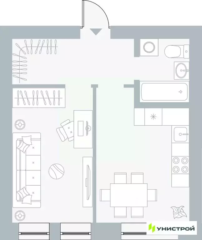 1-к кв. Пермский край, Пермь Рионская ул., 4А (37.12 м) - Фото 1