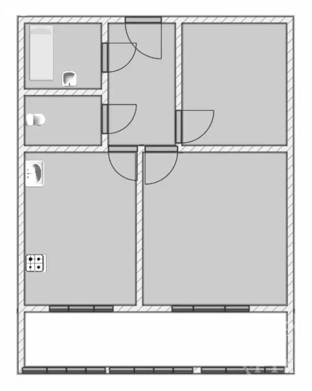 1-комнатная квартира: Сосновый Бор, Молодёжная улица, 64 (36.6 м) - Фото 2