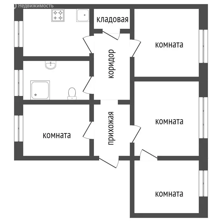 4-комнатная квартира: Красноярск, улица Карла Маркса, 56 (82.6 м) - Фото 1