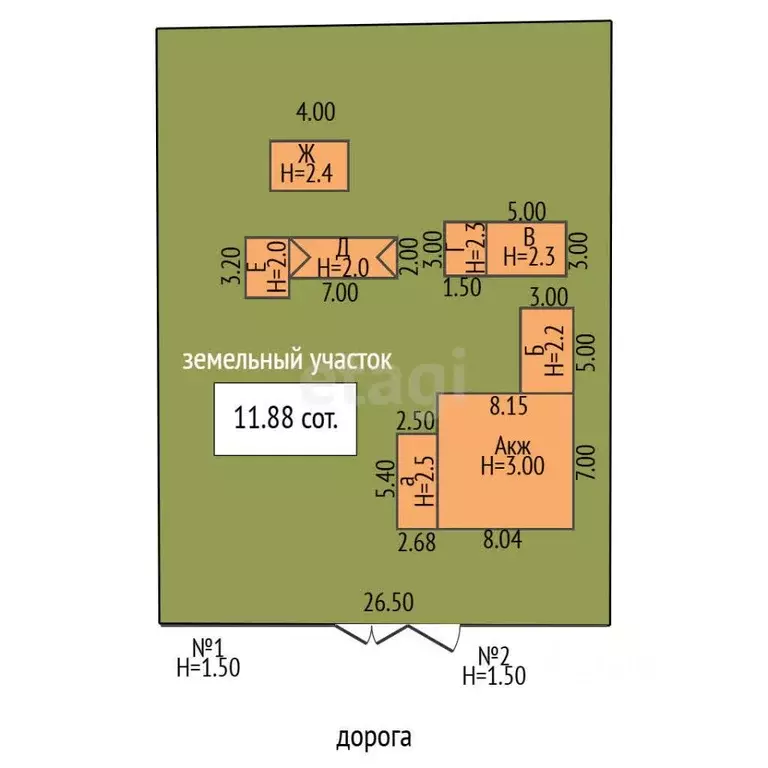 Дом в Крым, Сакский район, Ромашкинское с/пос, с. Колоски ул. Сергея ... - Фото 2