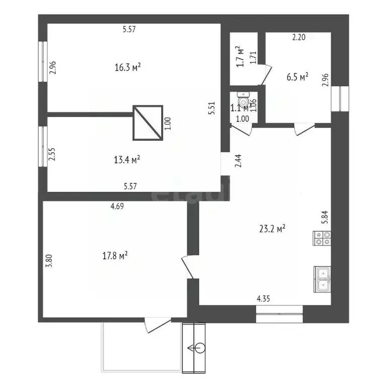 Дом в Тюменская область, Тюменский район, с. Мичурино Лесная ул. (80 ... - Фото 1