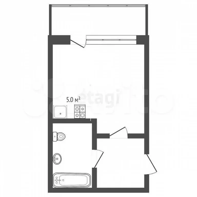 Квартира-студия, 27,7 м, 5/17 эт. - Фото 0