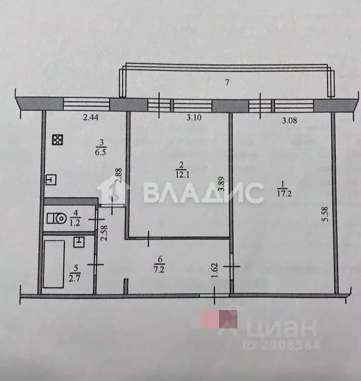 2-к кв. Московская область, Раменский муниципальный округ, с. Софьино ... - Фото 2