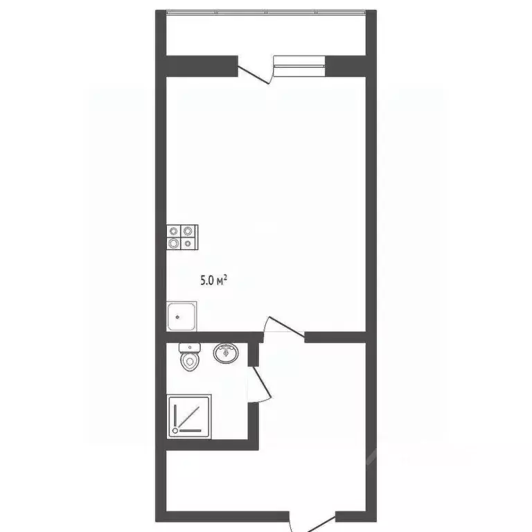 Студия Краснодарский край, Анапа Астраханская ул., 71А (29.6 м) - Фото 2