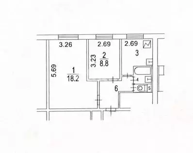 2-к кв. Москва Ставропольская ул., 54К2 (44.1 м) - Фото 1