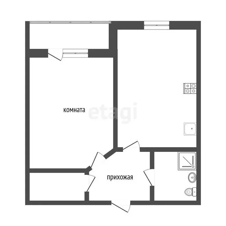 1-комнатная квартира: Тобольск, 4-я Северная улица, 8 (40.4 м) - Фото 1