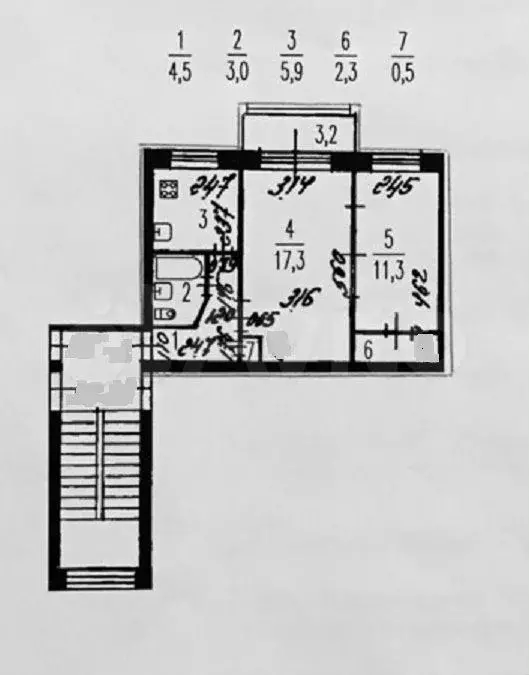 2-к. квартира, 45 м, 3/5 эт. - Фото 0