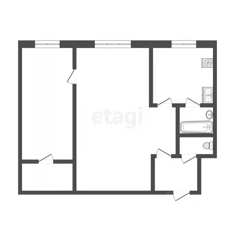 2-к кв. Тюменская область, Тюмень Холодильная ул., 132 (42.7 м) - Фото 2