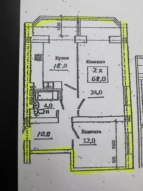 2-к кв. Ставропольский край, Пятигорск Первомайский пер., 11к2 (68.0 ... - Фото 1