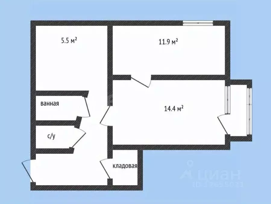 2-к кв. Костромская область, Кострома ул. Голубкова, 17 (40.0 м) - Фото 2