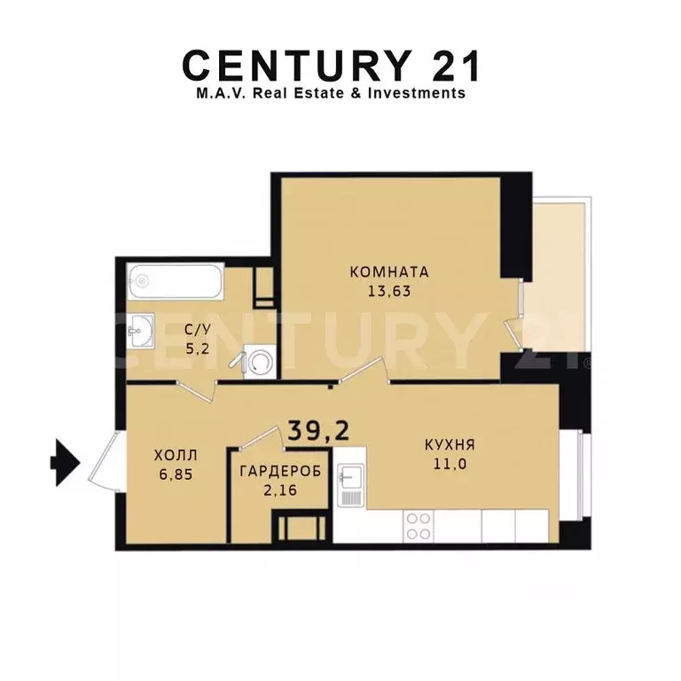 1-к кв. Санкт-Петербург просп. Энгельса, 29 (39.1 м) - Фото 1