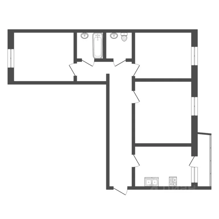 3-к кв. Тюменская область, Тюмень ул. Московский Тракт, 143к5 (85.2 м) - Фото 1