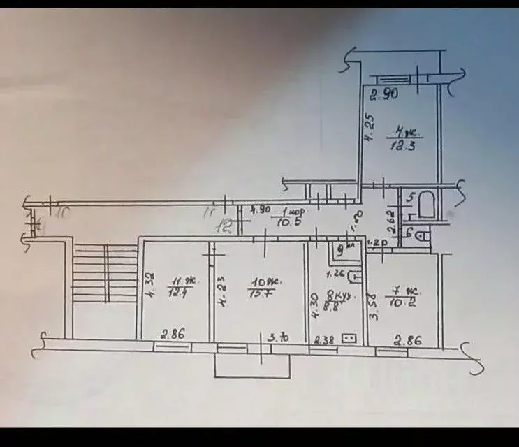 4-к кв. Ростовская область, Таганрог ул. Циолковского (76.2 м) - Фото 1