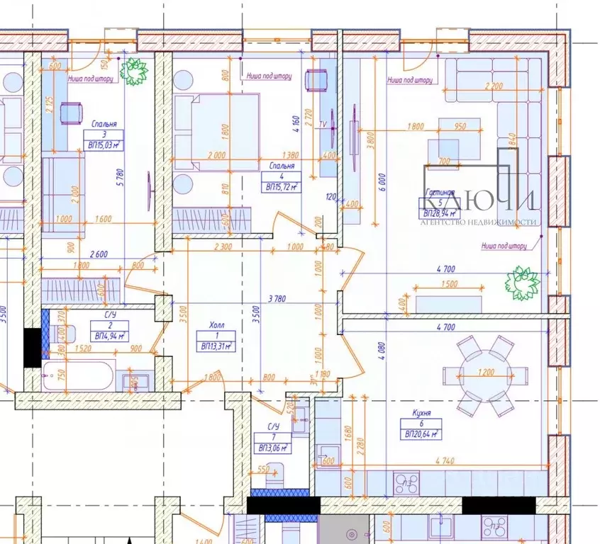 3-к кв. Челябинская область, Магнитогорск ул. Сочинская, 7 (101.0 м) - Фото 2