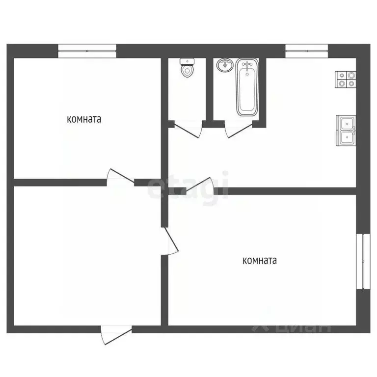 2-к кв. Ямало-Ненецкий АО, Муравленко ул. Губкина, 36 (50.1 м) - Фото 1